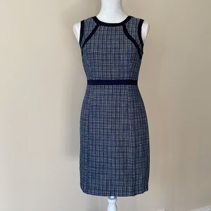 Talbots Navy and White Sleeveless Dress